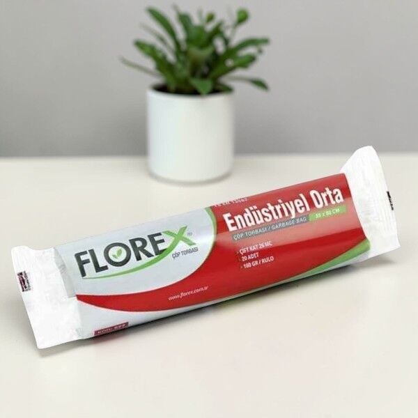 Florex 20'li Endüstriyel Orta Boy Çöp Torbası 55cm x 60 Cm