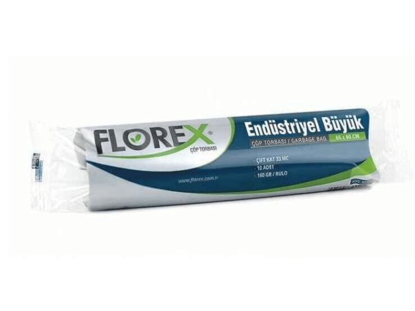 Florex 10'lu Endüstriyel Büyük Boy Çöp Torbası 65*80 Cm