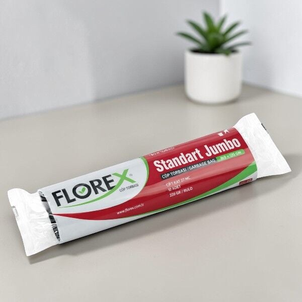Florex 10'lu Standart Jumbo Boy Çöp Torbası 80*110 Cm