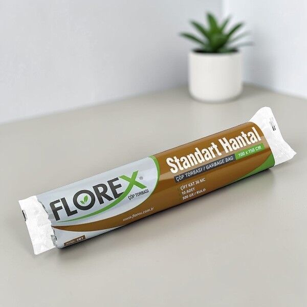 Florex 10'lu Standart Hantal Boy Çöp Torbası 100*150 Cm
