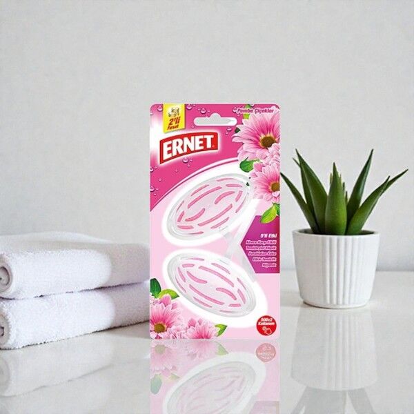 Ernet Klozet Blok - Pembe Çiçekler 2*40gr
