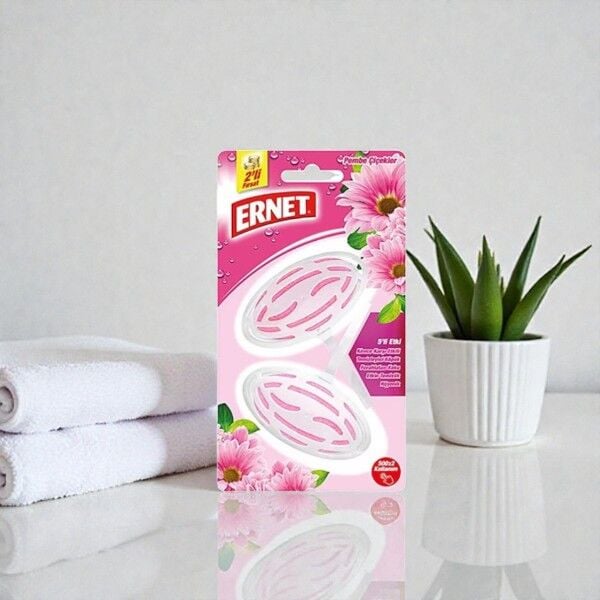Ernet Klozet Blok - Pembe Çiçekler 2*40gr