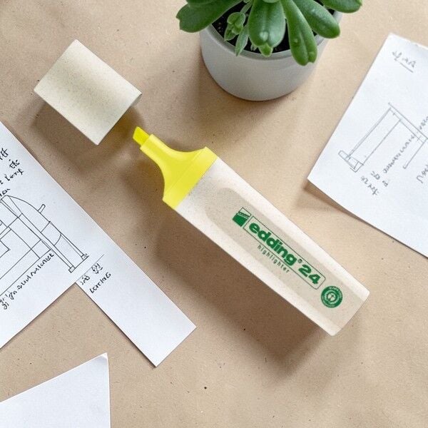 Edding Ecoline Fosforlu Kalem - Sarı