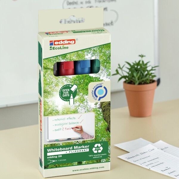 Edding Ecoline Beyaz Tahta Kalemi 4'lü