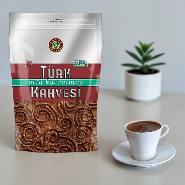 Kahve Dünyası 250 Gr Türk Kahvesi Orta Kavrulmuş Öğütülmüş