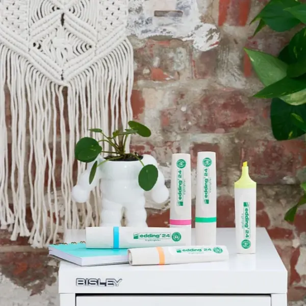 Edding Ecoline Fosforlu Kalem - Pembe