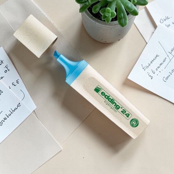 Edding Ecoline Fosforlu Kalem - Mavi