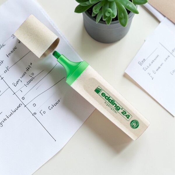 Edding Ecoline Fosforlu Kalem - Yeşil