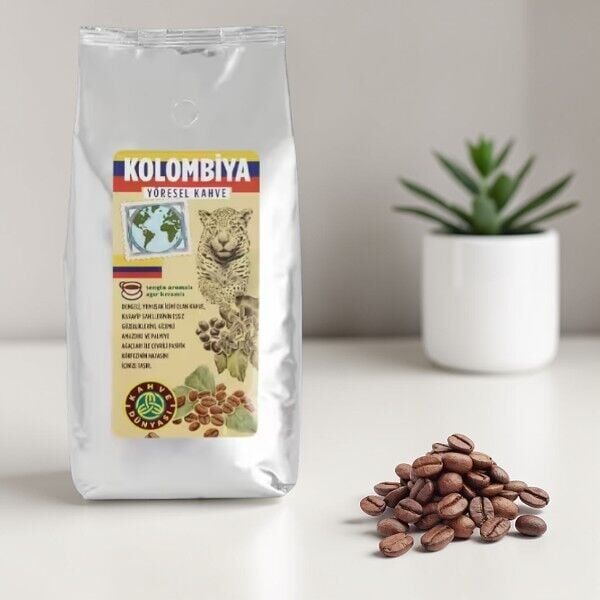 Kahve Dünyası 1 Kg Yöresel Kavrulmuş Çekirdek Kahve Colombia