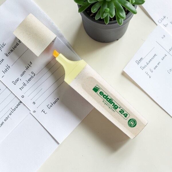 Edding Ecoline Fosforlu Kalem - Pastel Sarı