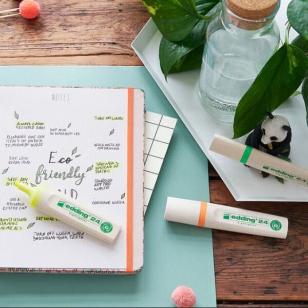 Edding Ecoline Fosforlu Kalem - Pastel Pembe