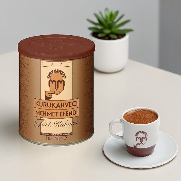 Kurukahveci Mehmet Efendi Teneke Kutu Türk Kahvesi 250 Gram