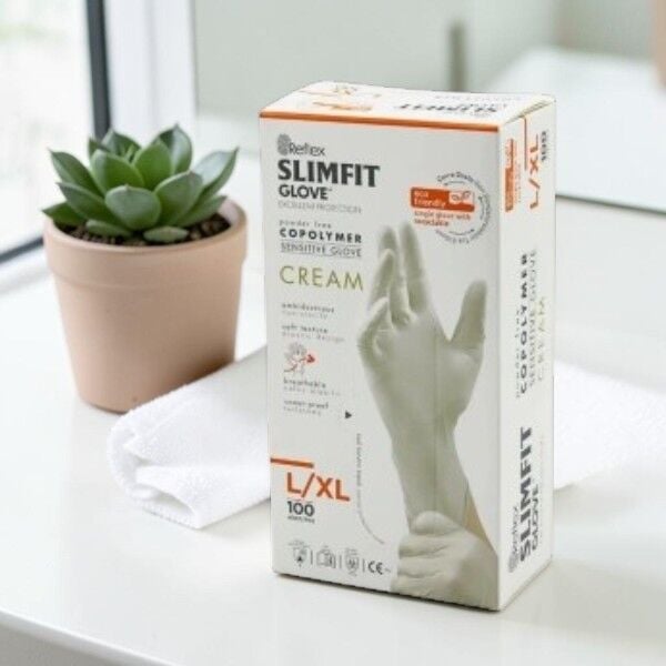 Reflex Slimfit Copolymer Krem Eldiven Large -  100'lü