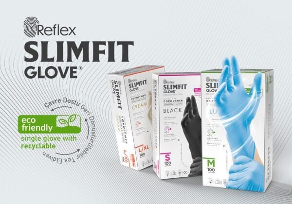Reflex Slimfit Copolymer Mavi Eldiven L/XL - 100'lü