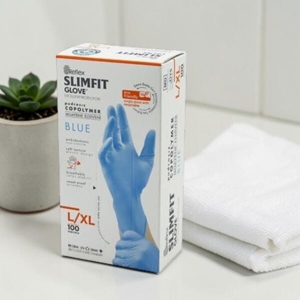 Reflex Slimfit Copolymer Mavi Eldiven L/XL - 100'lü