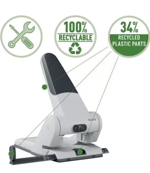 Leitz 65 Sayfa Kapasiteli Delgeç -  Kırmızı