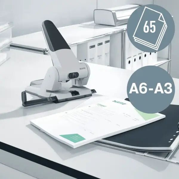 Leitz 65 Sayfa Kapasiteli Delgeç -  Kırmızı