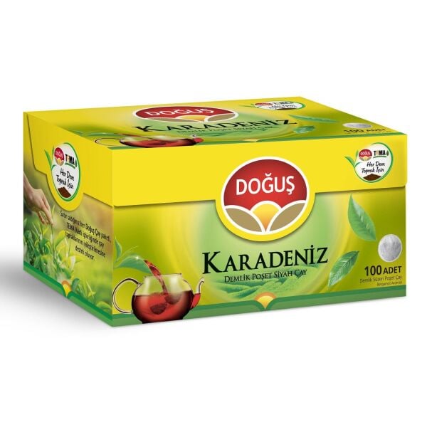 Doğuş Karadeniz Demlik Poşet Çay 3,2 gr 100'lü Bergamot Aromalı