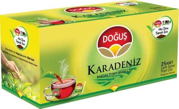 Doğuş Karadeniz Bardak Poşet Çay 2 gr 25'li Bergamot Aromalı