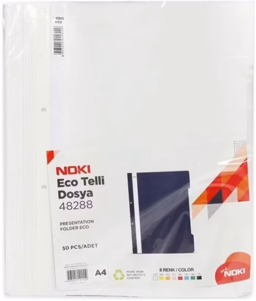 Noki Telli Dosya Eco 48288 - Beyaz (50'li)