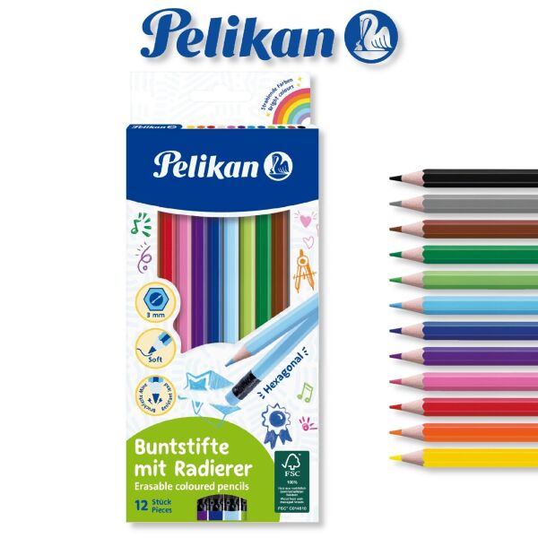 Pelikan 12'li Kuru Boya Kalemi