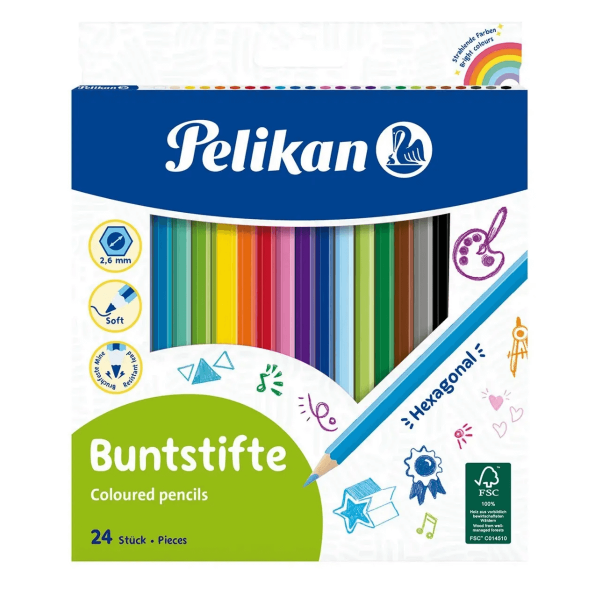 Pelikan 24'lü Kuru Boya Kalemi