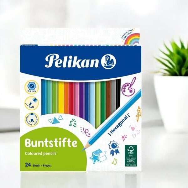 Pelikan 24'lü Kuru Boya Kalemi