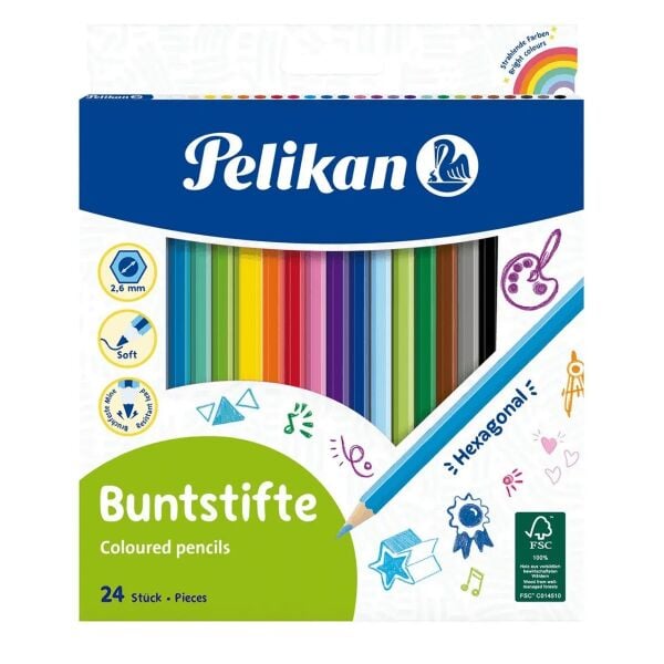 Pelikan 24'lü Kuru Boya Kalemi