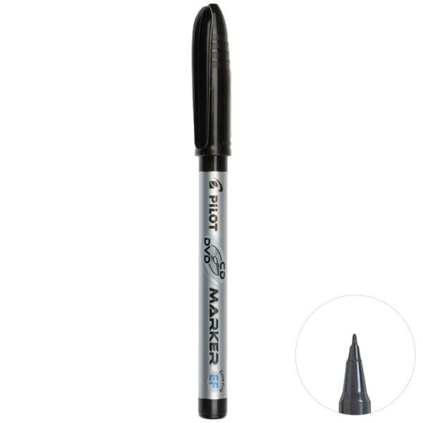 Pilot BeGreen CD-DVD Kalemi Siyah - Extra Fine Marker