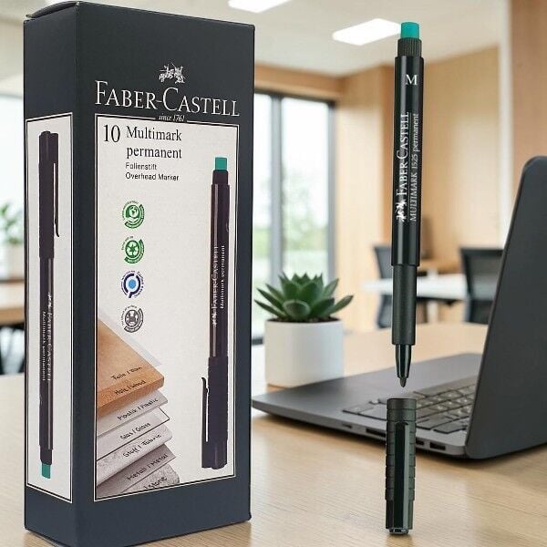 Faber-Castell Multimark Permanent M Siyah 10'lu Asetat Kalemi