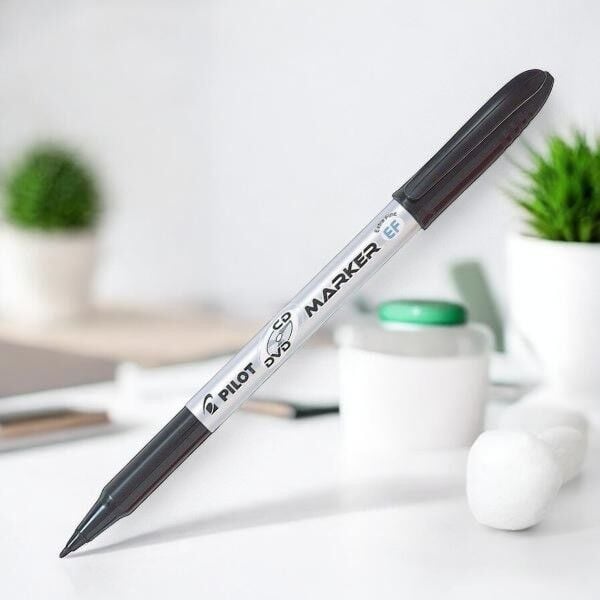 Pilot BeGreen CD-DVD Kalemi Siyah - Extra Fine Marker