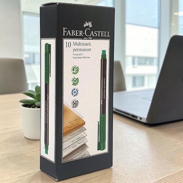 Faber-Castell Multimark Permanent M Yeşil 10'lu Asetat Kalemi