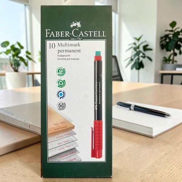 Faber-Castell Multimark Permanent M Kırmızı 10'lu Asetat Kalemi