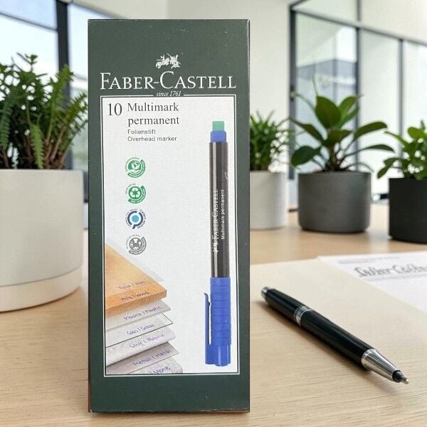 Faber-Castell Multimark Permanent  M Mavi 10'lu Asetat Kalemi