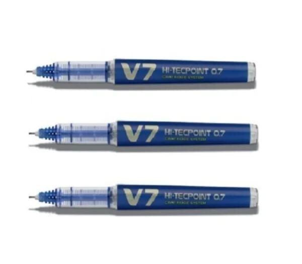 Roller Kalem Pilot V7 Kartuşlu Mavi Kit 10 Kalem + 30 Kartuş
