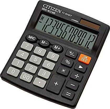 Citizen Sdc-812Nr Hesap Makinesi Siyah