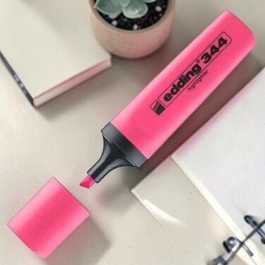 Edding 344 Fosforlu Kalem - Pembe