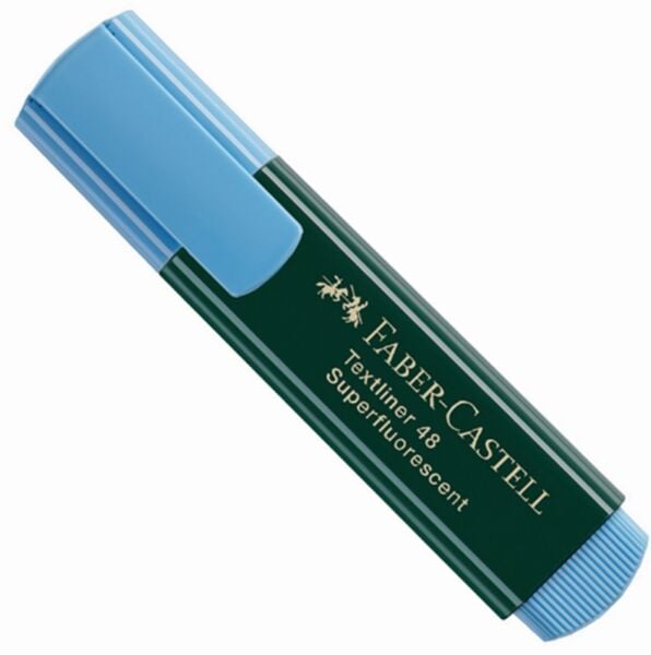 Faber-Castell 48 Fosforlu Kalem - Mavi