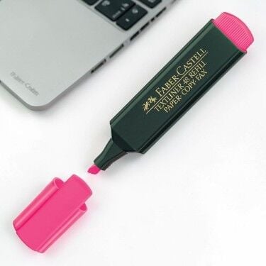 Faber-Castell 48 Fosforlu Kalem Pembe