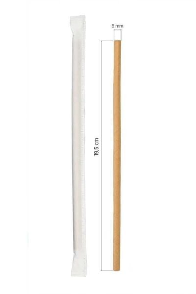 Roll-Up 100'lü Kraft Kağıt Pipet Kağıt Sargılı 6mm x 19,5cm