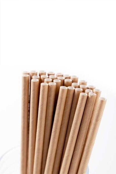 Roll-Up 100'lü Kraft Kağıt Pipet Kağıt Sargılı 6mm x 19,5cm