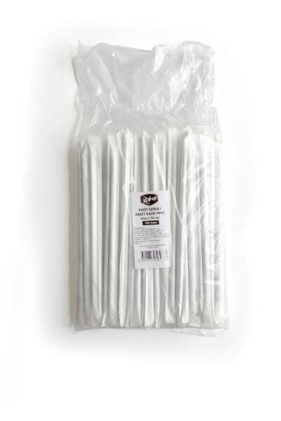 Roll-Up 100'lü Kraft Kağıt Pipet Kağıt Sargılı 6mm x 19,5cm