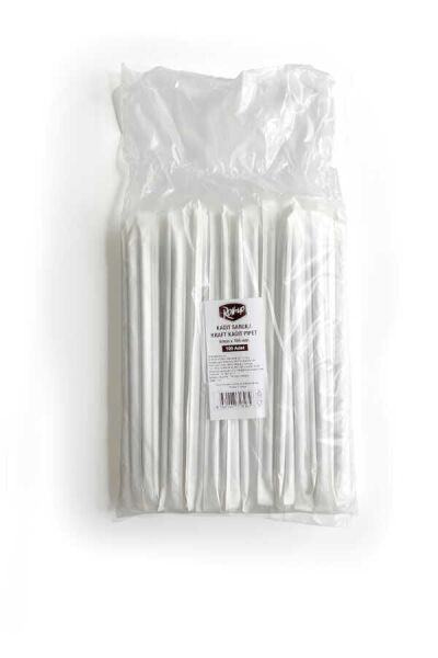 Roll-Up 100'lü Kraft Kağıt Pipet Kağıt Sargılı 6mm x 19,5cm