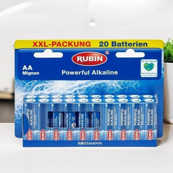 Rubin Powerful Alkalin Kalem Pil AA 20'li