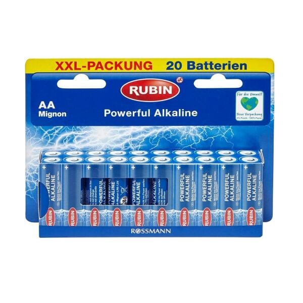Rubin Powerful Alkalin Kalem Pil AA 20'li