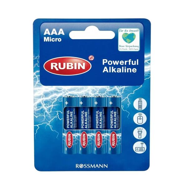 Rubin AAA İnce Pil 1,5V 4'lü