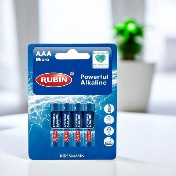 Rubin AAA İnce Pil 1,5V 4'lü