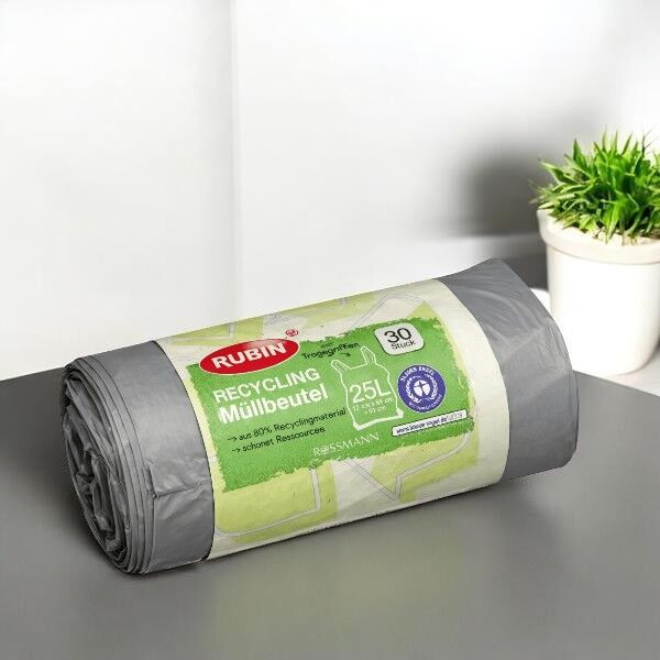 Rubin 30'lu Kulplu Geri Dönüşüm Çöp Torbası 25L 53x54x16 Cm