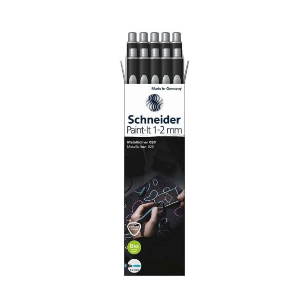 Schneider Paint-It 20 Metalik Lıner Tekli Gümüş  Metalik Liner Kalem
