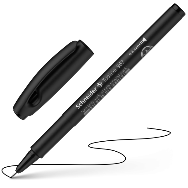 Schneider 967 Fineliner Kalem - Siyah